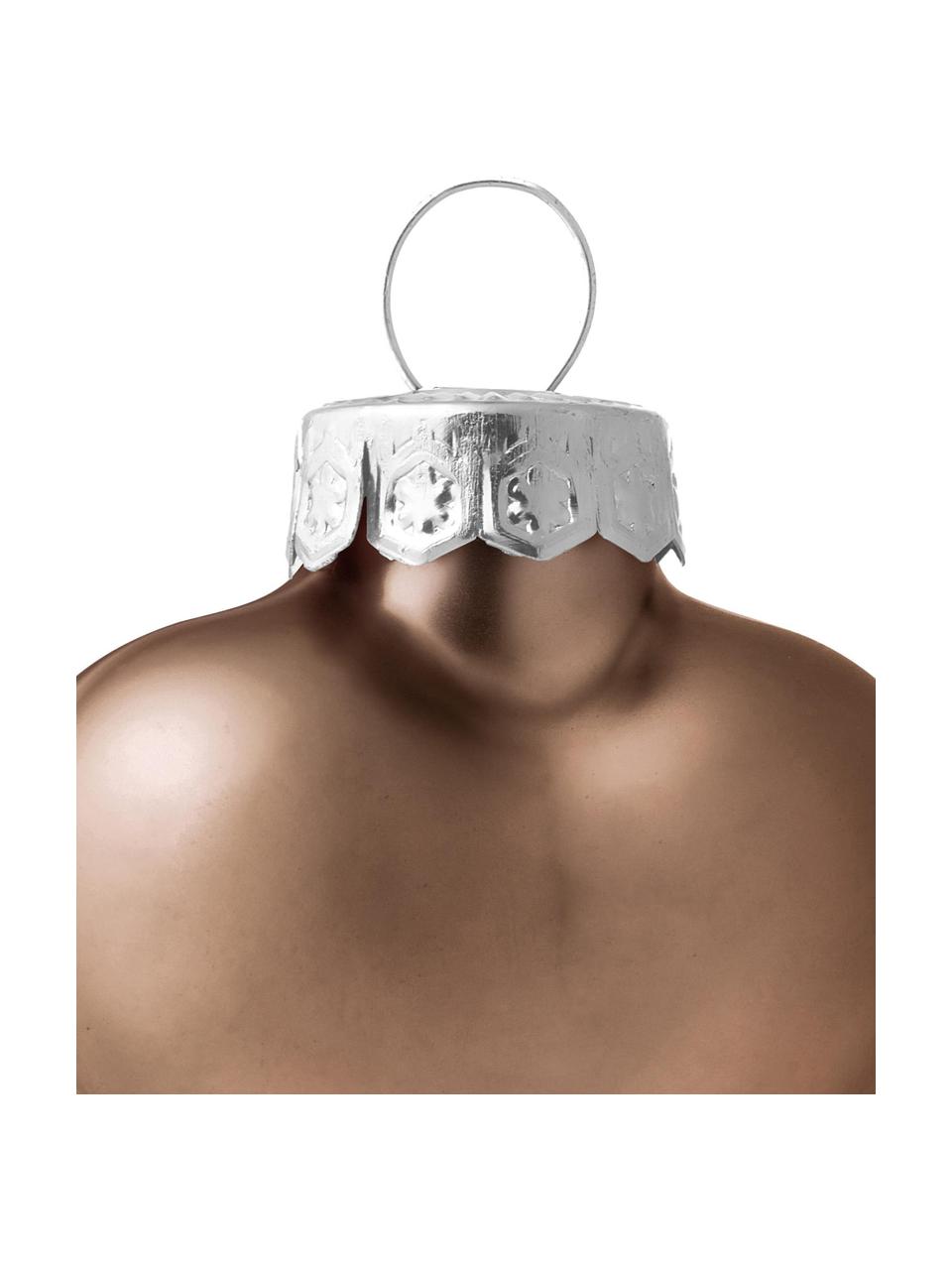 Weihnachtskugeln Evergreen, 12 Stück, Braun, B 5 x H 4 cm
