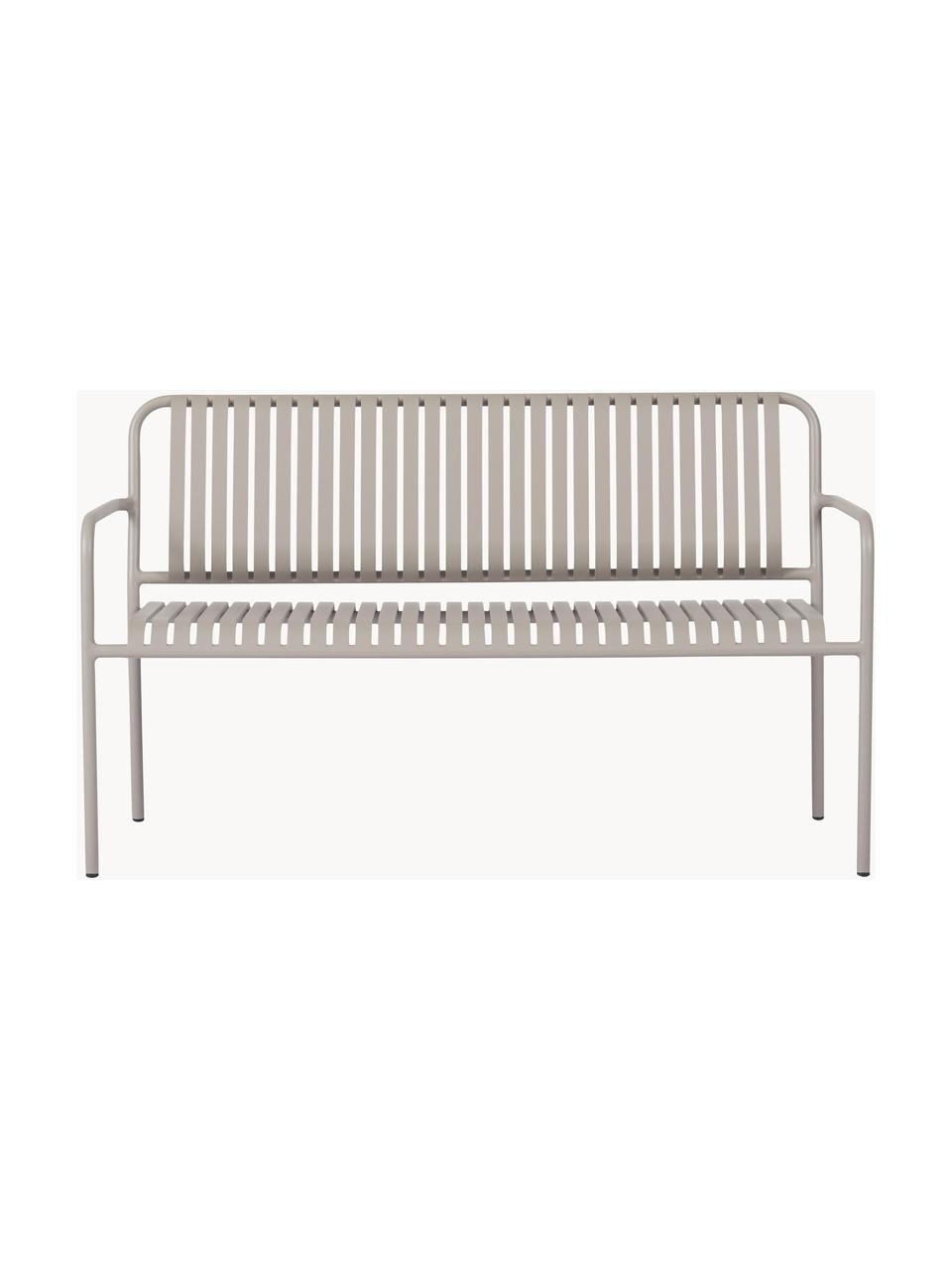 Panca da giardino Fabia, Alluminio, Grigio chiaro, Larg. 140 x Prof. 56 cm