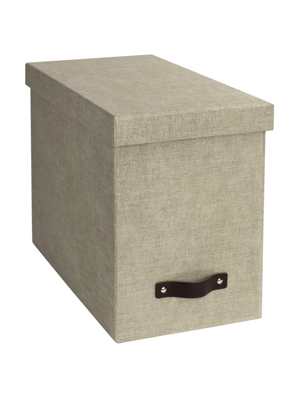 Caja organizadora Jahan II, con 8 separadores, Caja: canvas, cartón rígido (10, Asa: cuero, Beige, An 19 x Al 27 cm