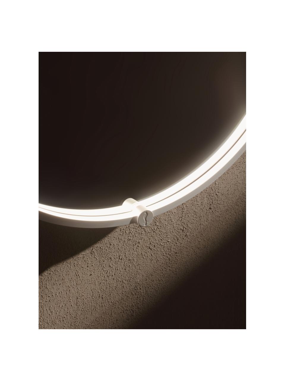 Owalne lustro ścienne LED Avior, Biały, S 45 x W 90 cm