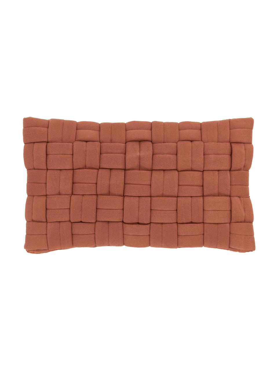 Geweven kussenhoes Norman in roestkleurig, Terracotta, B 30 x L 50 cm