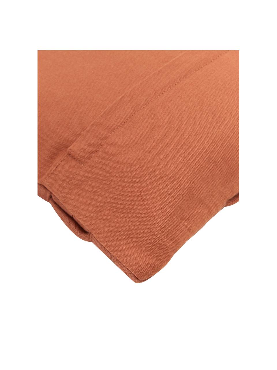 Housse de coussin tissé rectangulaire rouille Norman, Terracotta, larg. 30 x long. 50 cm