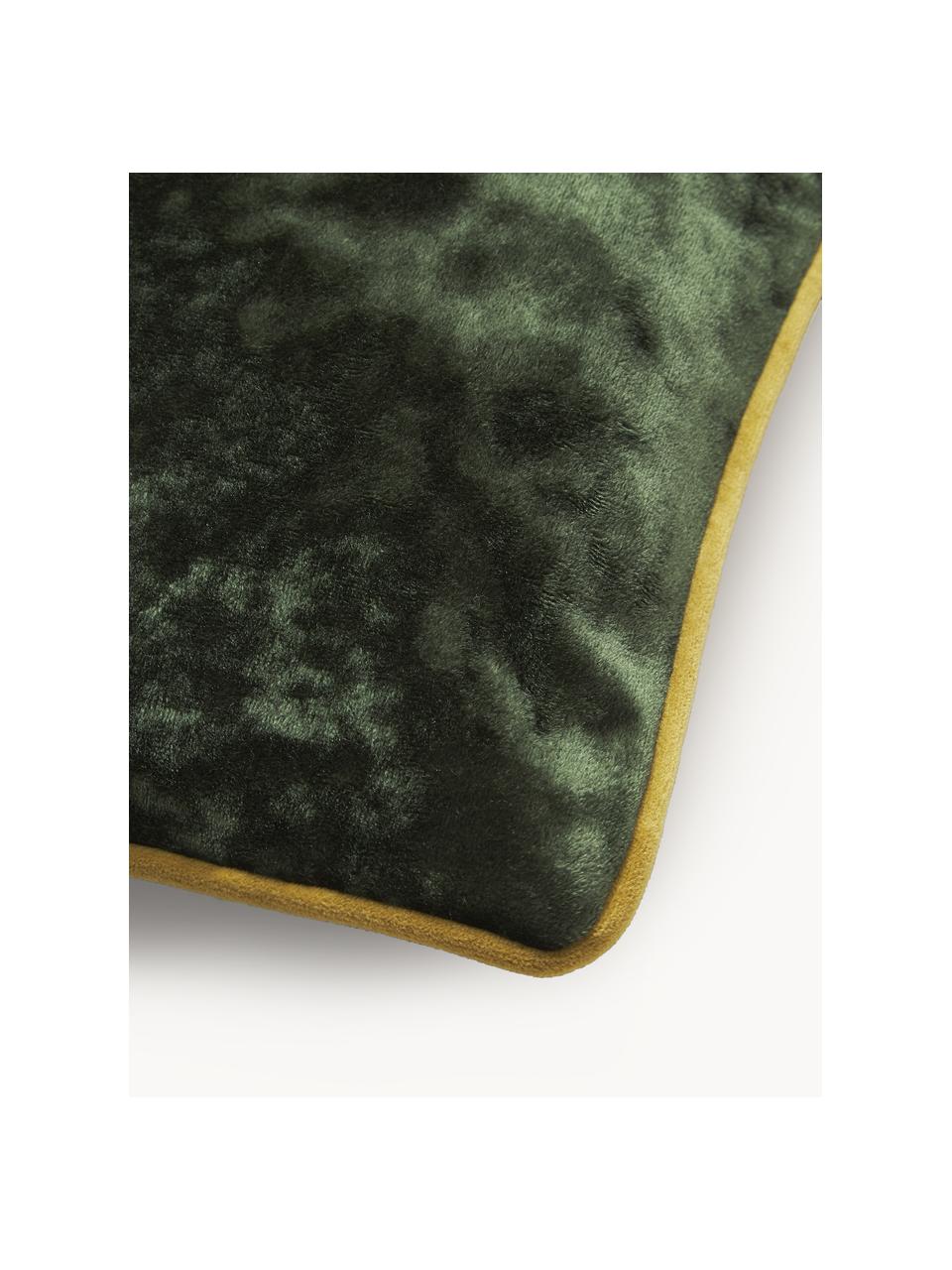 Poszewka na poduszkę z aksamitu z lamówką Enid, Aksamit (100% poliester)
Produkt posiada certyfikat Oeko-Tex Standard 100, 1. klasy, Zielony, S 45 x D 45 cm