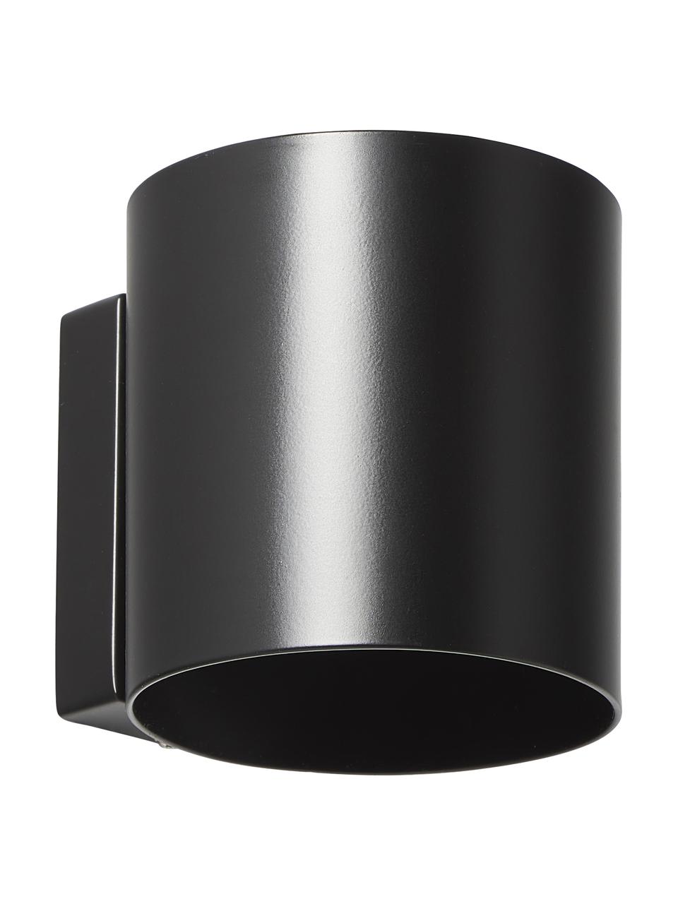 Aplique pequeño Roda, Pantalla: aluminio con pintura en p, Estructura: aluminio con pintura en p, Negro mate, An 10 x Al 10 cm