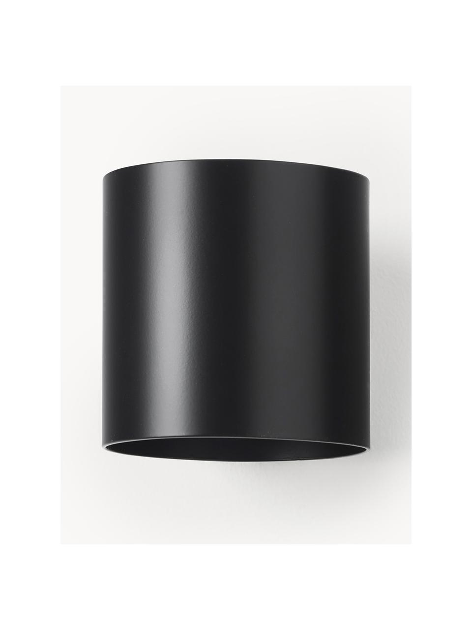 Kleine Wandleuchte Roda, Lampenschirm: Eisen, pulverbeschichtet, Schwarz, B 10 x H 10 cm