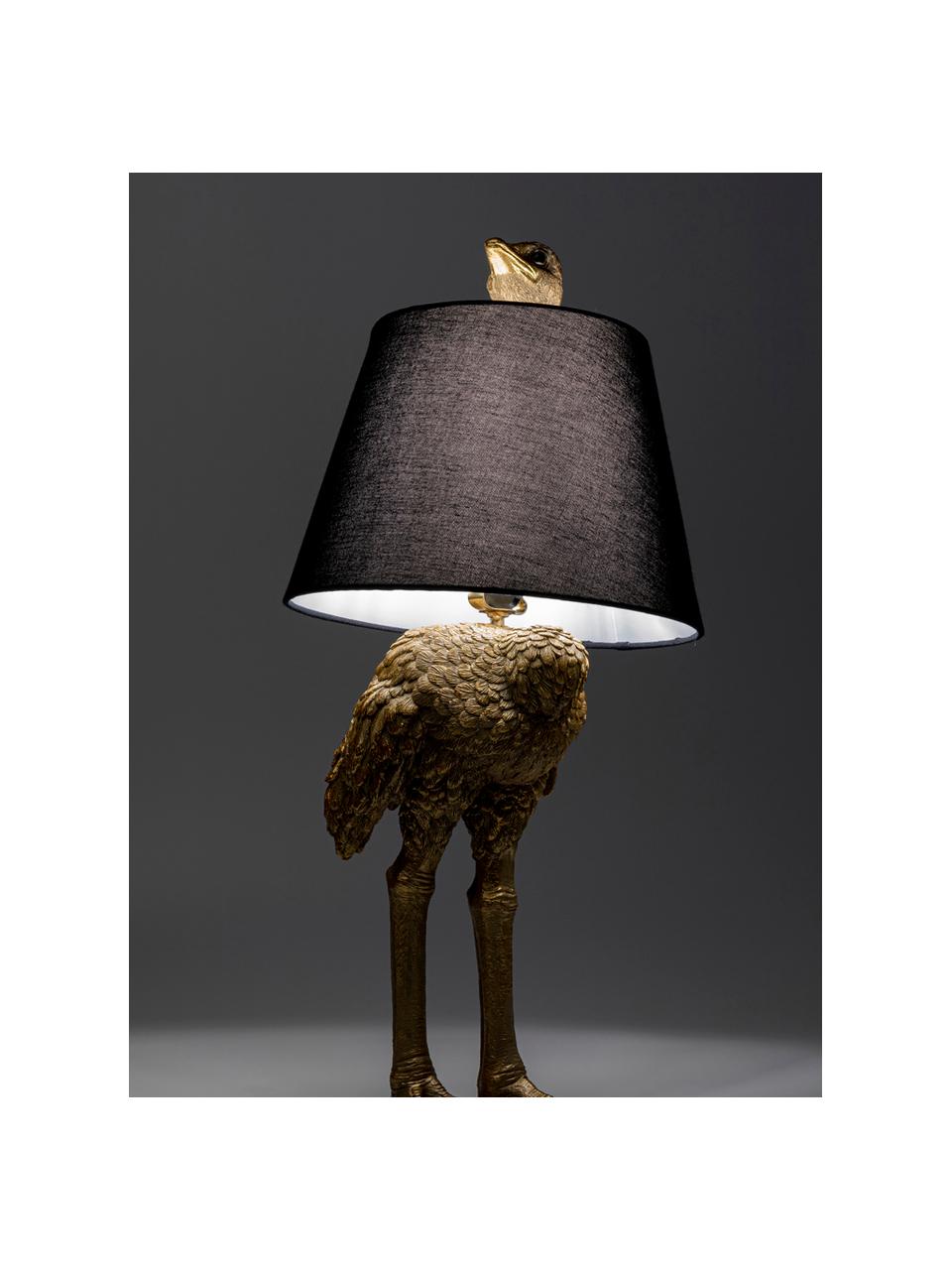 Grande lampe de table design Ostrich, Couleur laitonnée