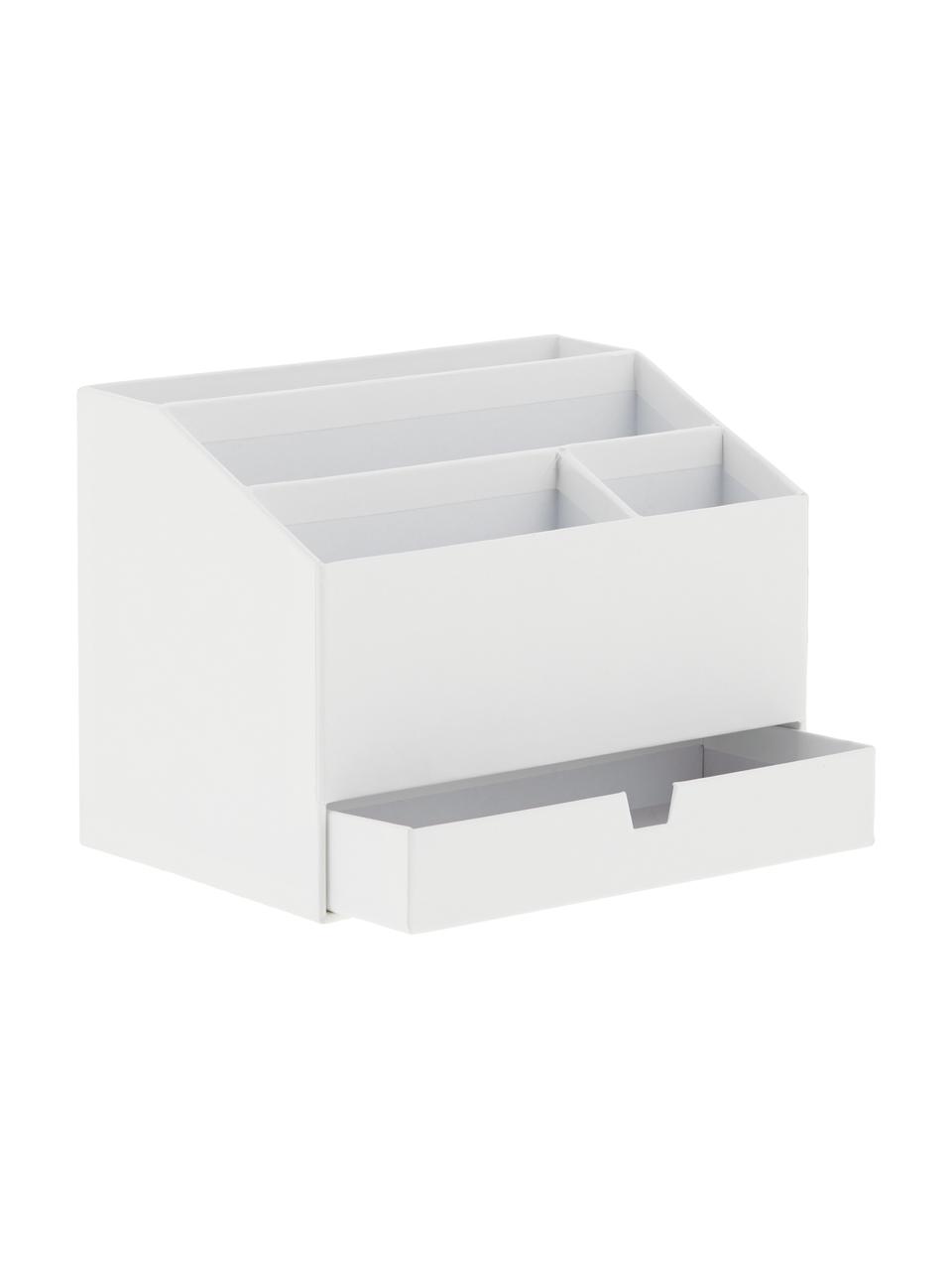 Organizador de escritorio Greta, Cartón laminado macizo
(100% papel reciclado), Blanco, L 24 x An 16 cm