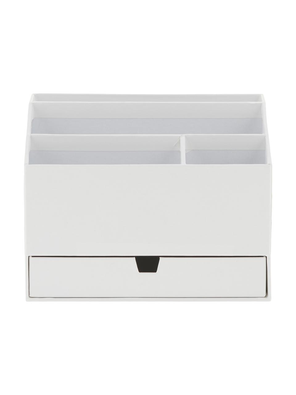 Büro-Organizer Greta, Fester, laminierter Karton, Weiß, B 24 x H 18 cm