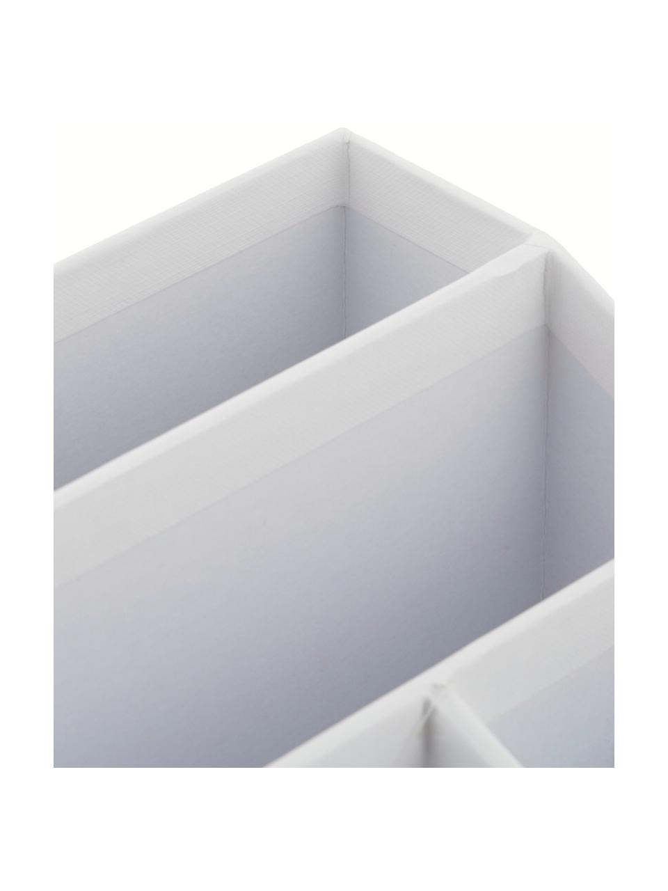 Organizador de escritorio Greta, Cartón laminado macizo
(100% papel reciclado), Blanco, L 24 x An 16 cm