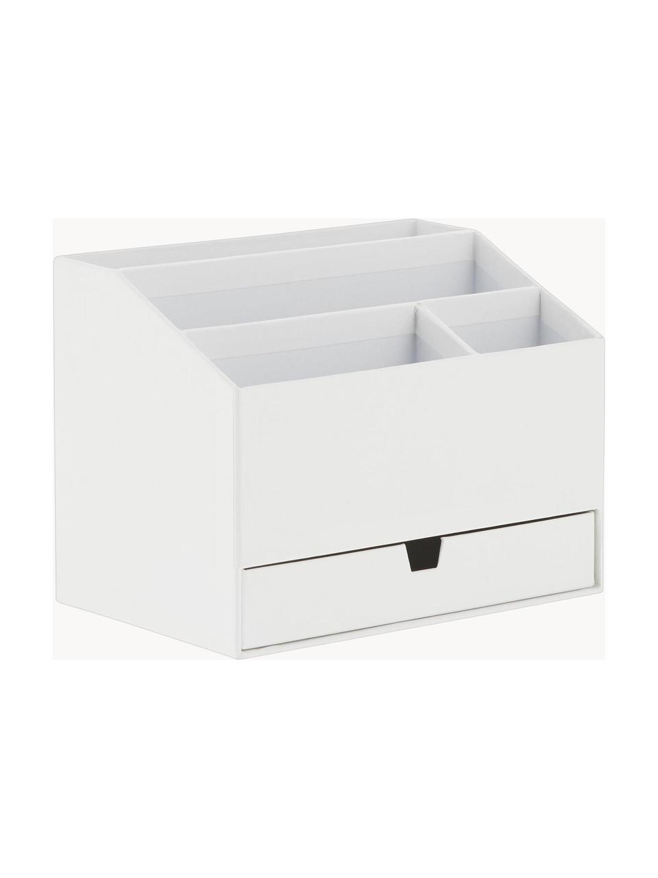 Büro-Organizer Greta, Fester, laminierter Karton (100 % recyceltes Papier), Weiß, B 24 x T 16 cm