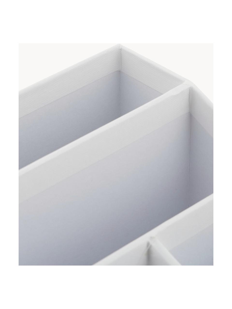 Organizador de escritorio Greta, Cartón laminado macizo
(100% papel reciclado), Blanco, L 24 x An 16 cm