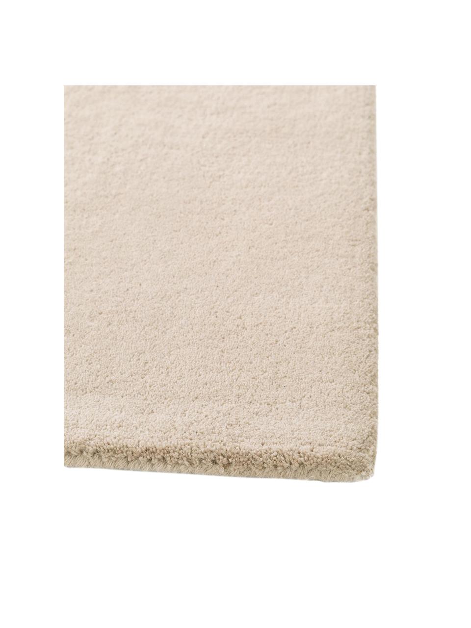 Ręcznie tuftowany dywan z wełny Bent, Beżowy, kremowy, 140 x 200 cm (Rozmiar S)