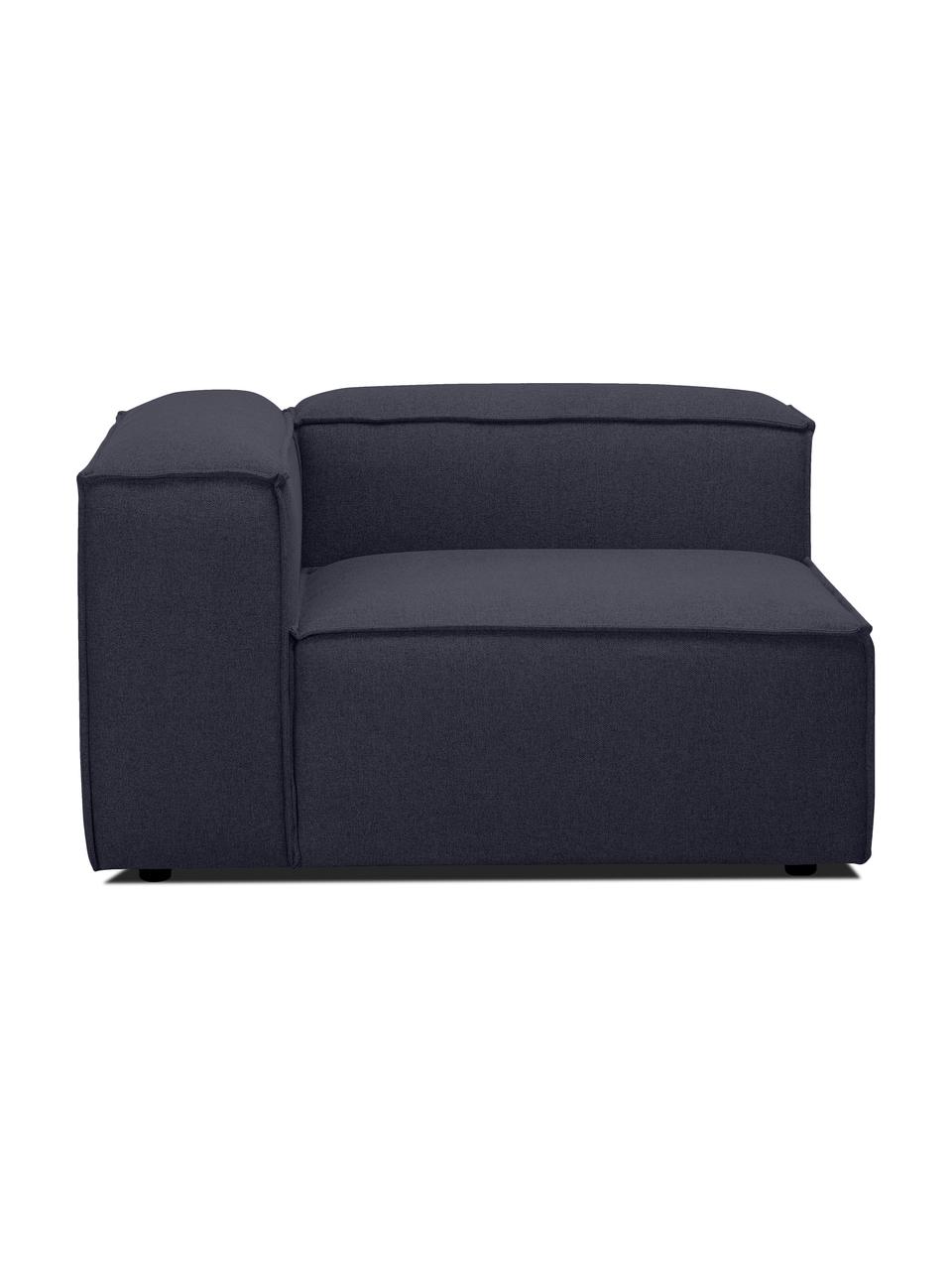 Módulo de esquina sofá Lennon, Tapizado: 100% poliéster Alta resis, Estructura: madera de pino maciza, ma, Patas: plástico, Tejido azul oscuro, An 119 x F 119 cm, chaise longue izquierda