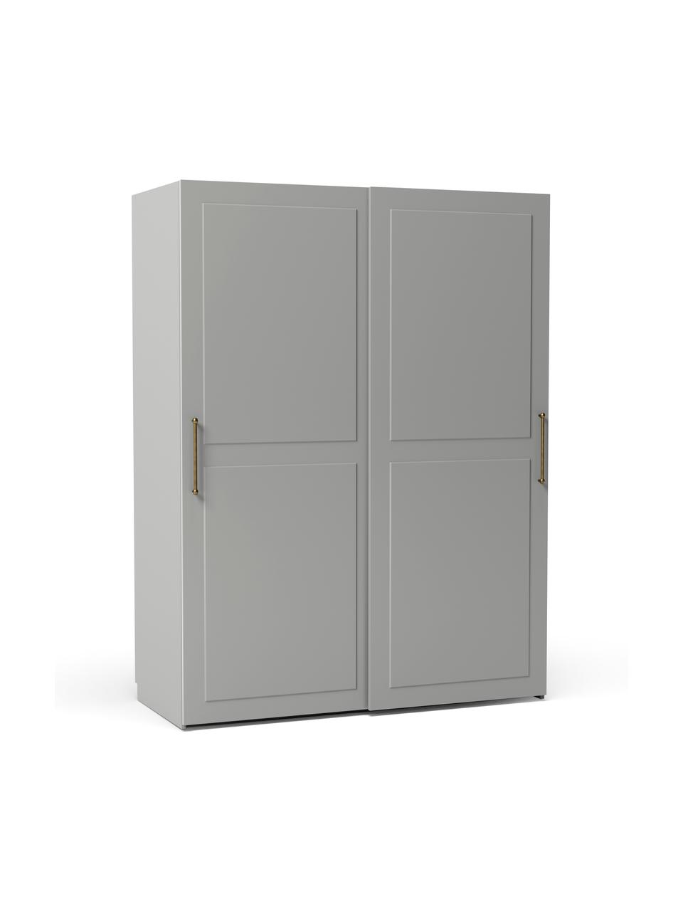 Modulová šatní skříň s posuvnými dveřmi Charlotte, šířka 150 cm, různé varianty, Šedá, Interiér Basic, Š 150 x V 200 cm