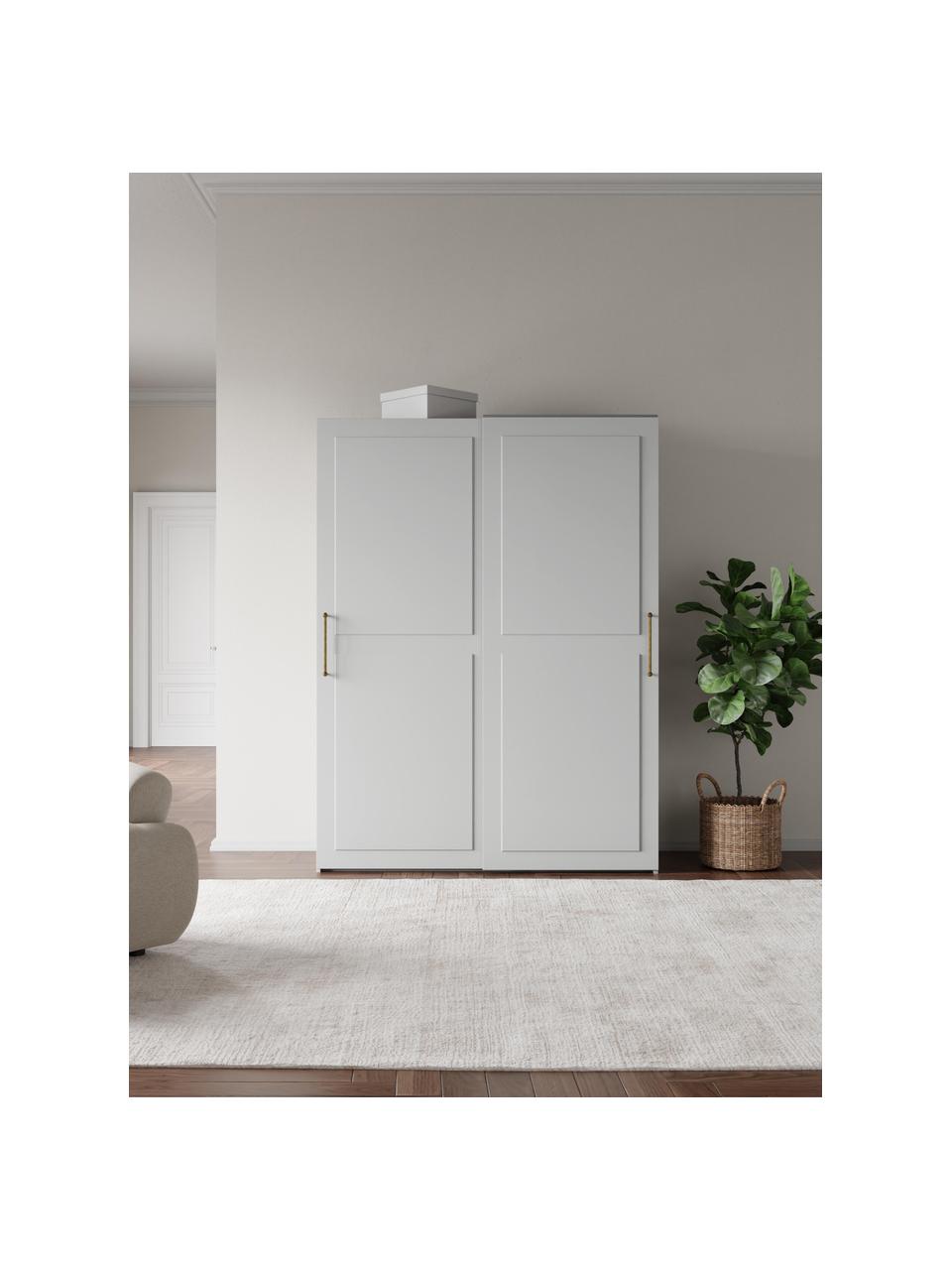Szafa modułowa z drzwiami przesuwnymi Charlotte, 150 cm, różne warianty, Korpus: płyta wiórowa z certyfika, Szary, S 150 x W 236 cm, Premium