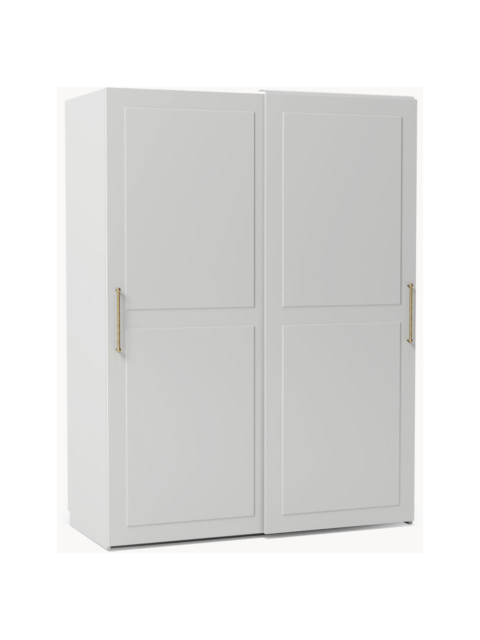 Modulaire schuifdeurkast Charlotte, 150 cm breed, diverse varianten, Grijs, Premium interieur, B 150 x H 236 cm