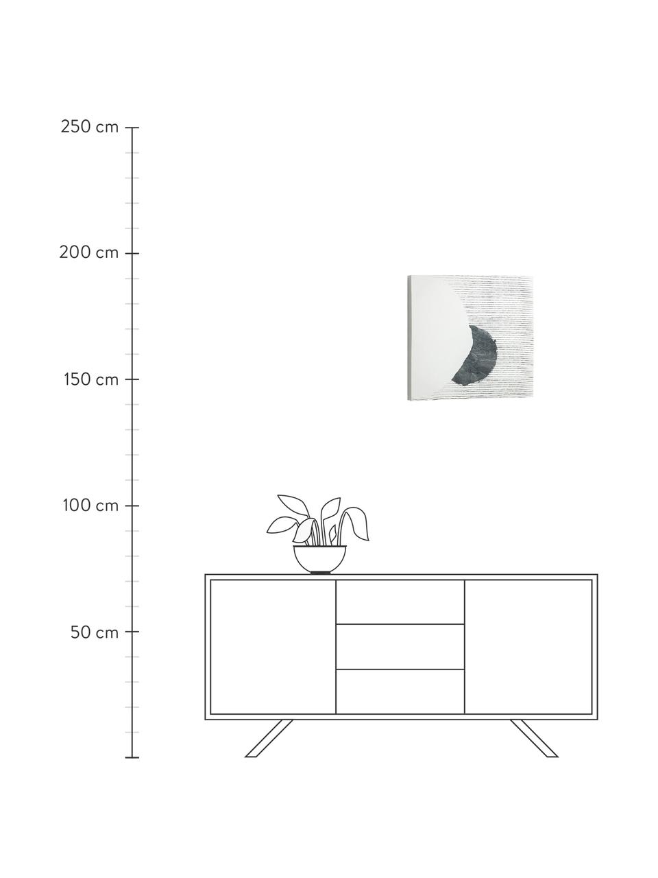 Tištěný obraz na plátně Prisma, Bílá, černá, Š 50 cm, V 50 cm