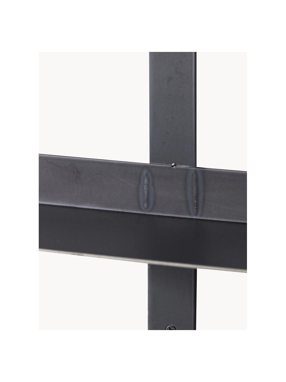 Estante de pared de metal Tag, Metal recubierto, Negro, An 80 x Al 52 cm