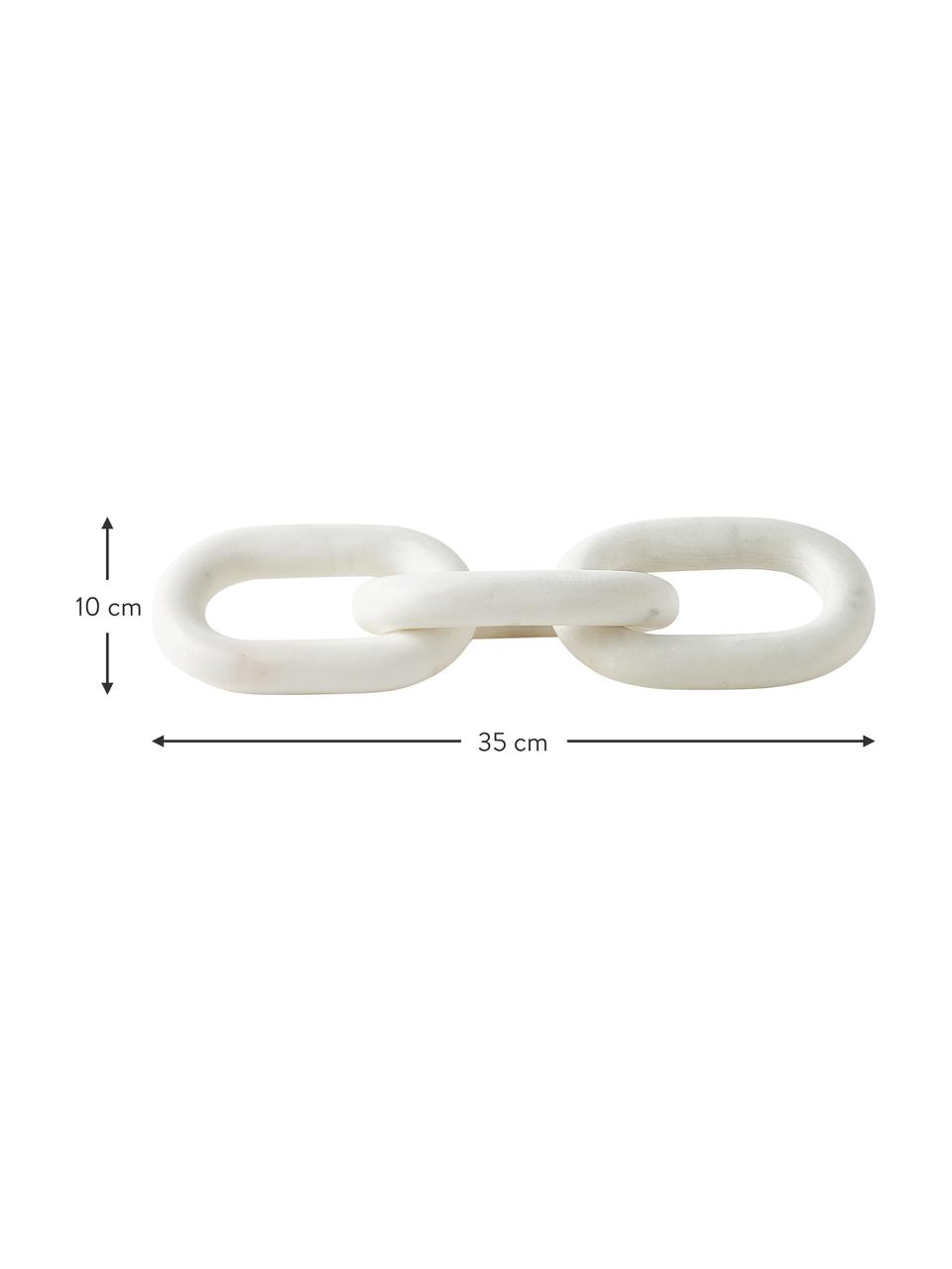Objet déco en marbre Milena, Marbre, Blanc, marbré, larg. 35 x prof. 10 cm