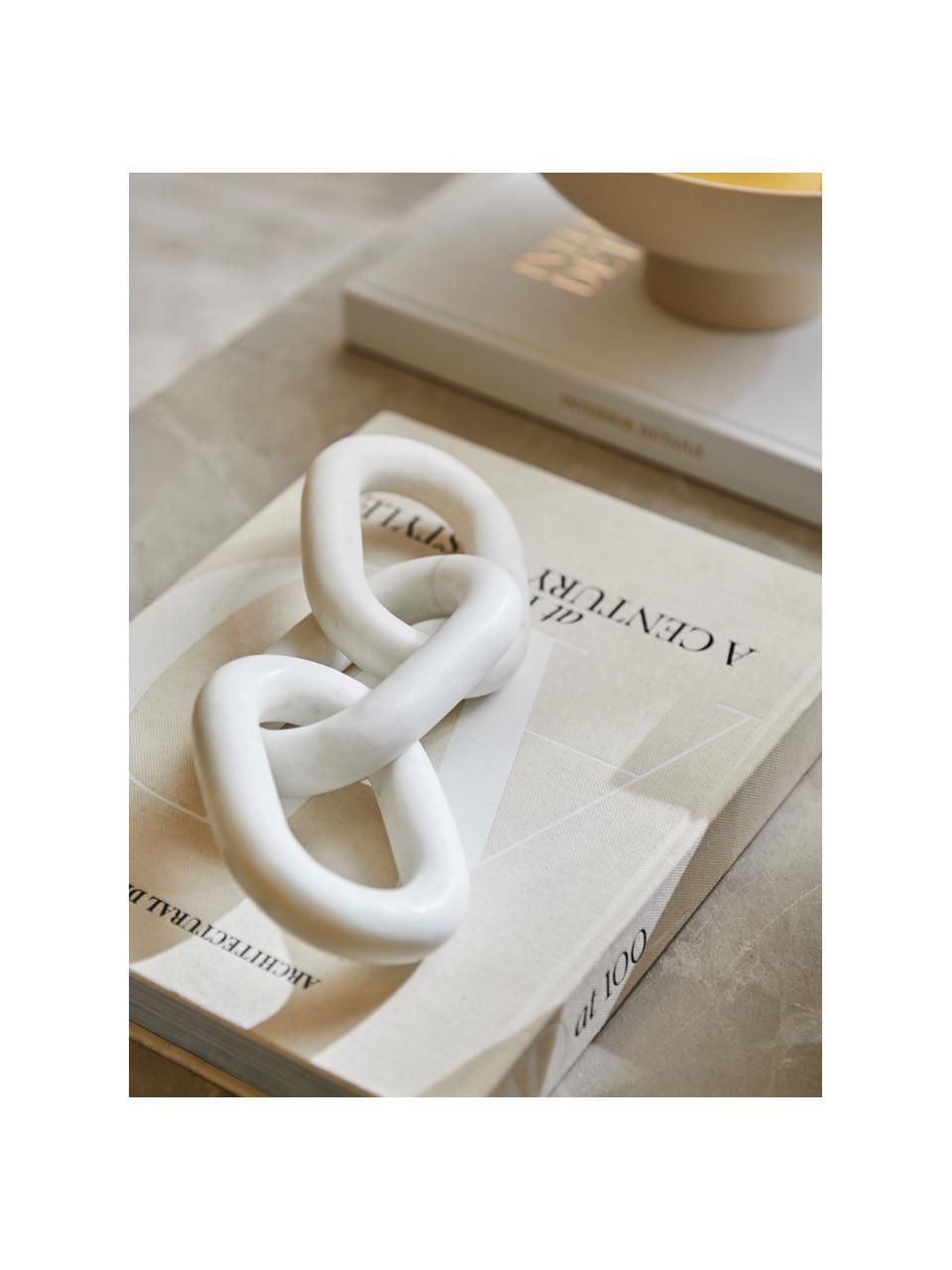 Objet déco en marbre Milena, Marbre, Blanc, marbré, larg. 35 x prof. 10 cm