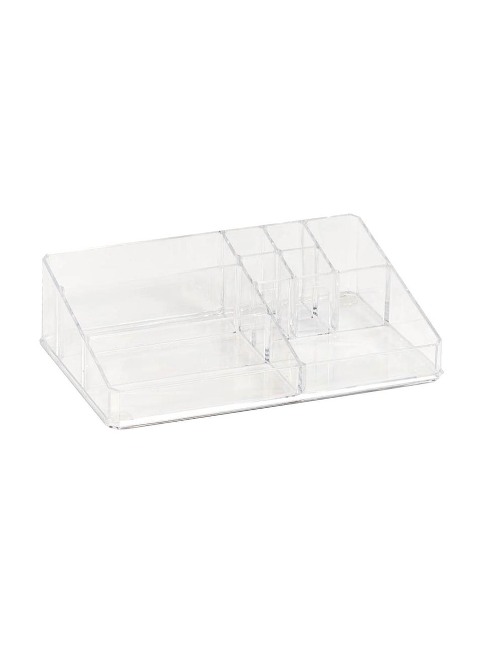 Make-up organizer Clear, Kunststof, Transparant, 32 x 9 cm