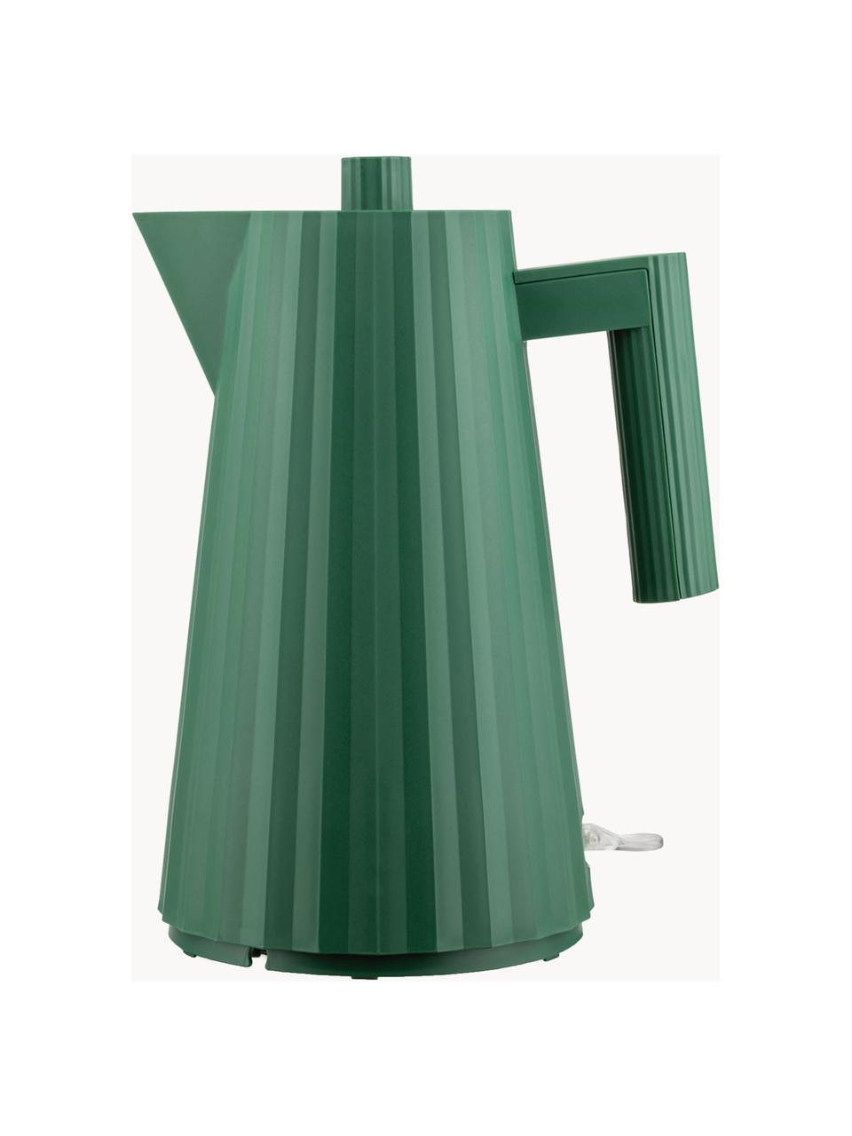 Bouilloire à surface striée Plissé, 1,7 L, Résine thermoplastique, Vert foncé, larg. 21 x haut. 29 cm