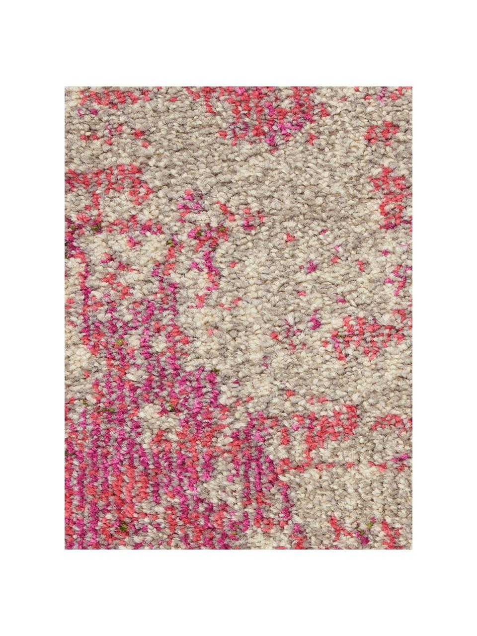 Passatoia fantasia in polipropilene Celestial, Retro: juta, Beige, rosa, Larg. 60 x Lung. 180 cm