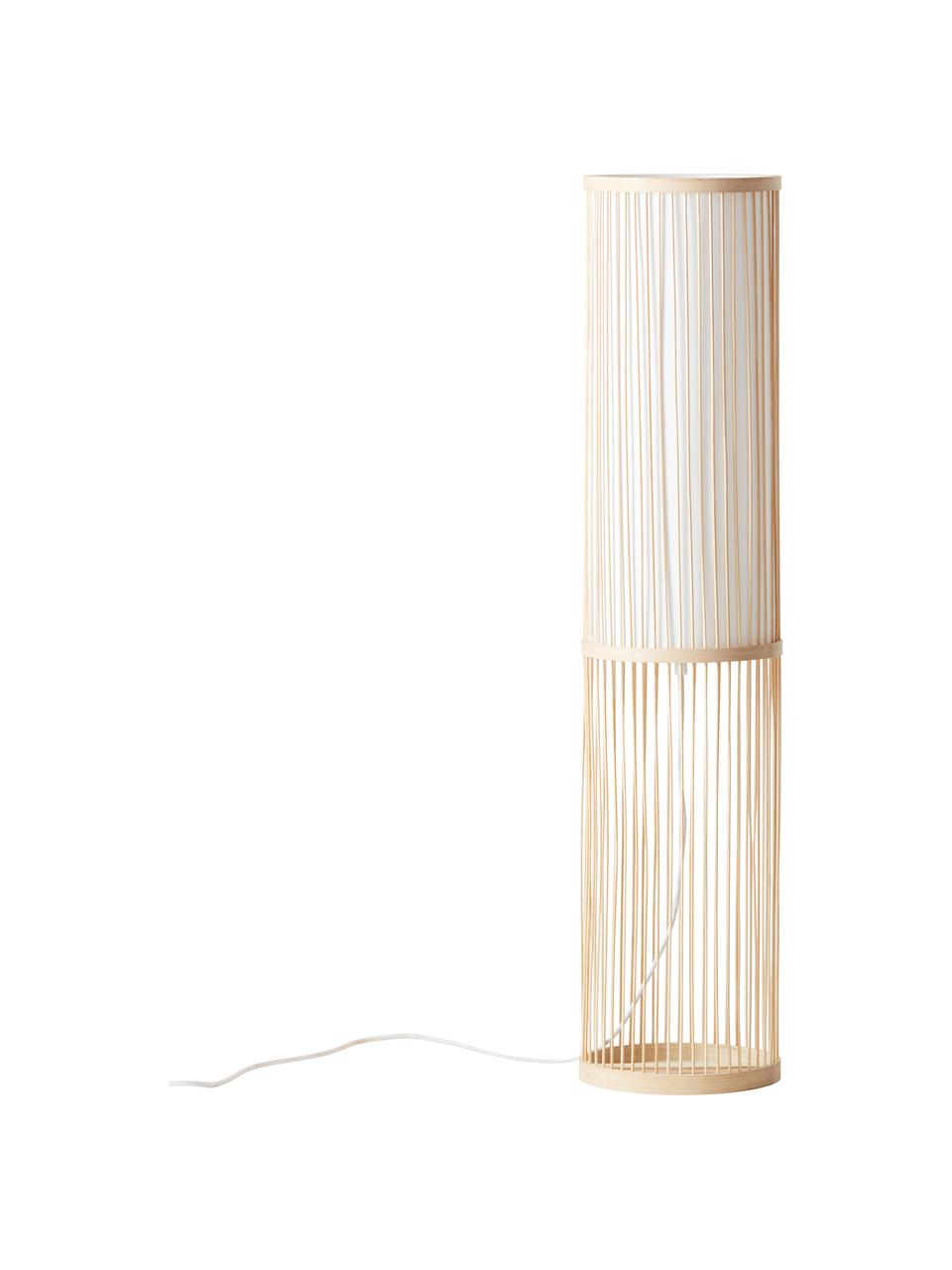 Malá stojacia lampa z bambusu Nori, Béžová, Ø 20 x V 91 cm