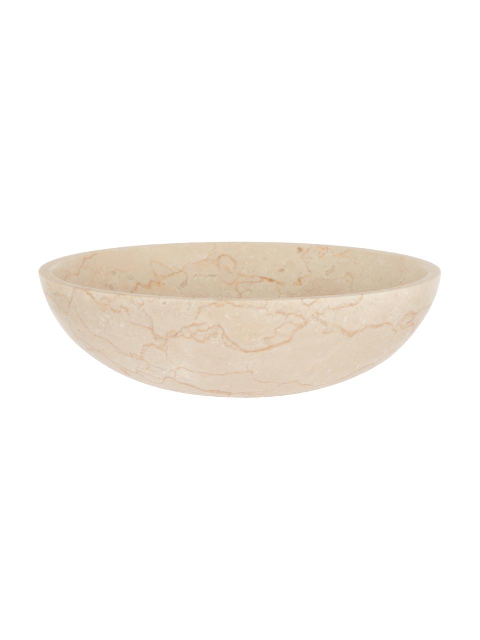 Bol decorativo grande de mármol Luxor, Mármol, Beige, Ø 25 x Al 7 cm