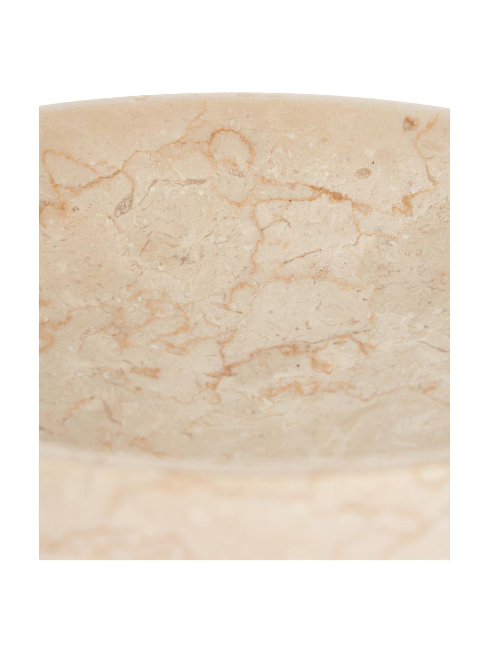 Bol decorativo grande de mármol Luxor, Mármol, Beige, Ø 25 x Al 7 cm