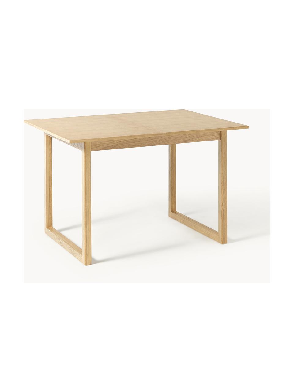 Mesa de comedor extensible Calla, tamaños diferentes, Tablero: fibra de densidad media (, Patas: madera de roble maciza la, Madera clara, An 120-160 x F 90 cm