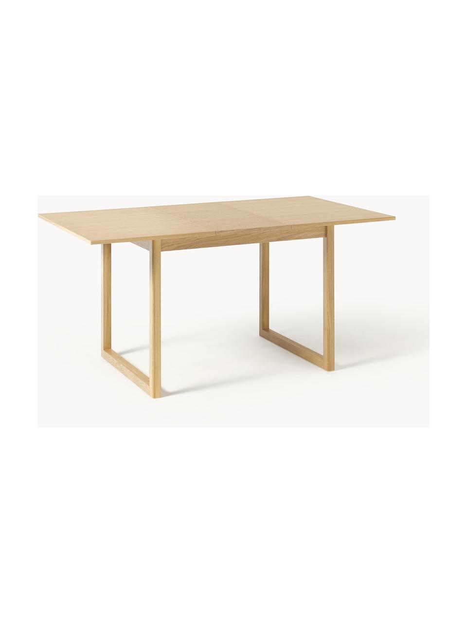 Mesa de comedor extensible Calla, tamaños diferentes, Tablero: fibra de densidad media (, Patas: madera de roble maciza la, Madera clara, An 120-160 x F 90 cm