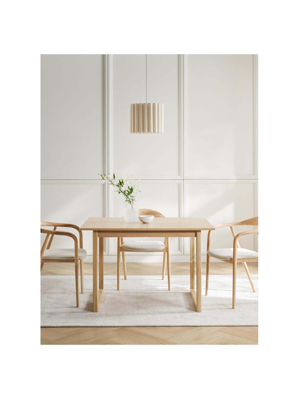 Mesa de comedor extensible Calla, tamaños diferentes, Tablero: fibra de densidad media (, Patas: madera de roble maciza la, Madera de roble barnizada, An 160-240 x F 90 cm