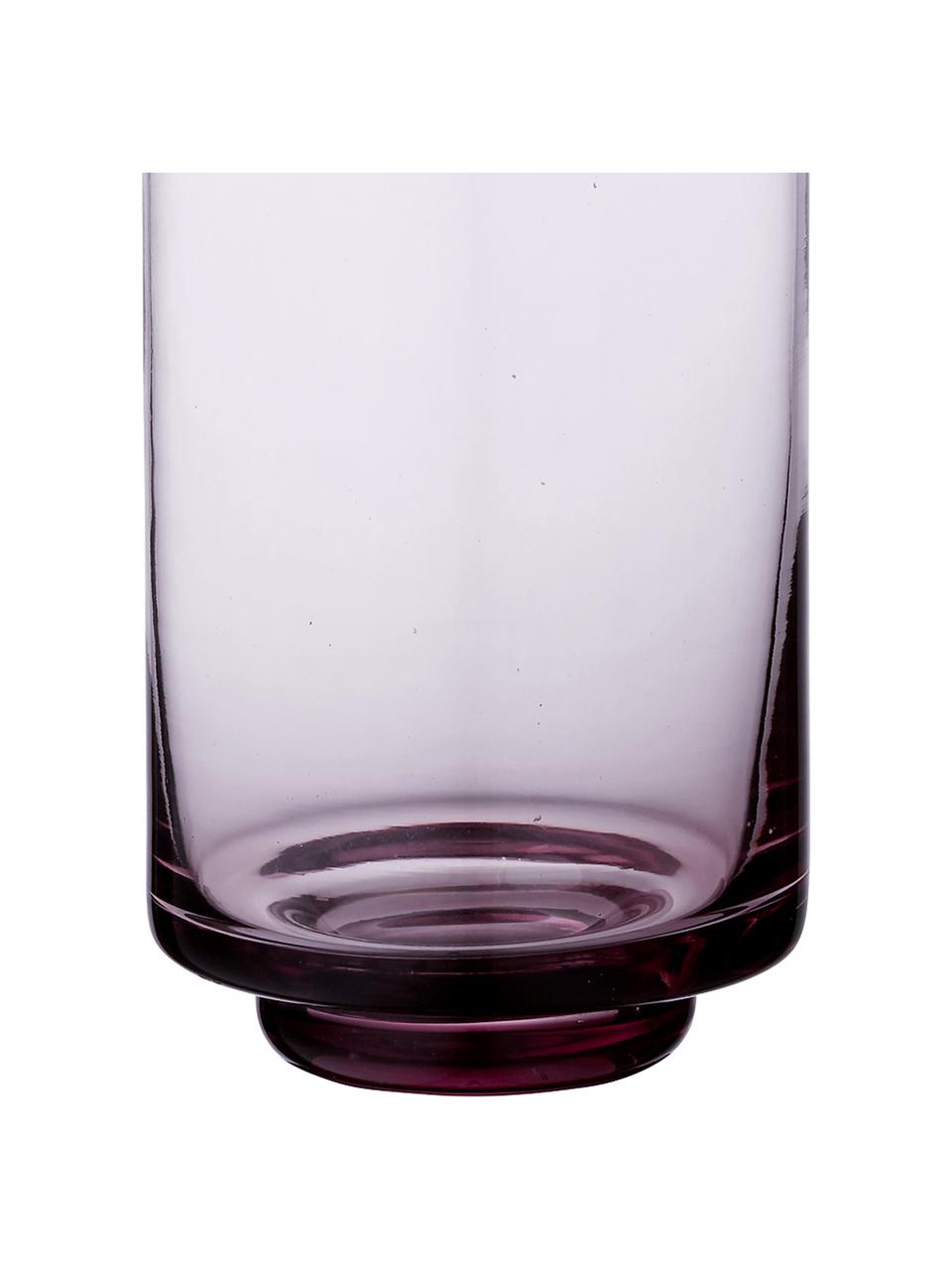 Vaso decorativo in vetro soffiato rosa cipria Hedria, Vetro, Rosa, Ø 11 x Alt. 30 cm