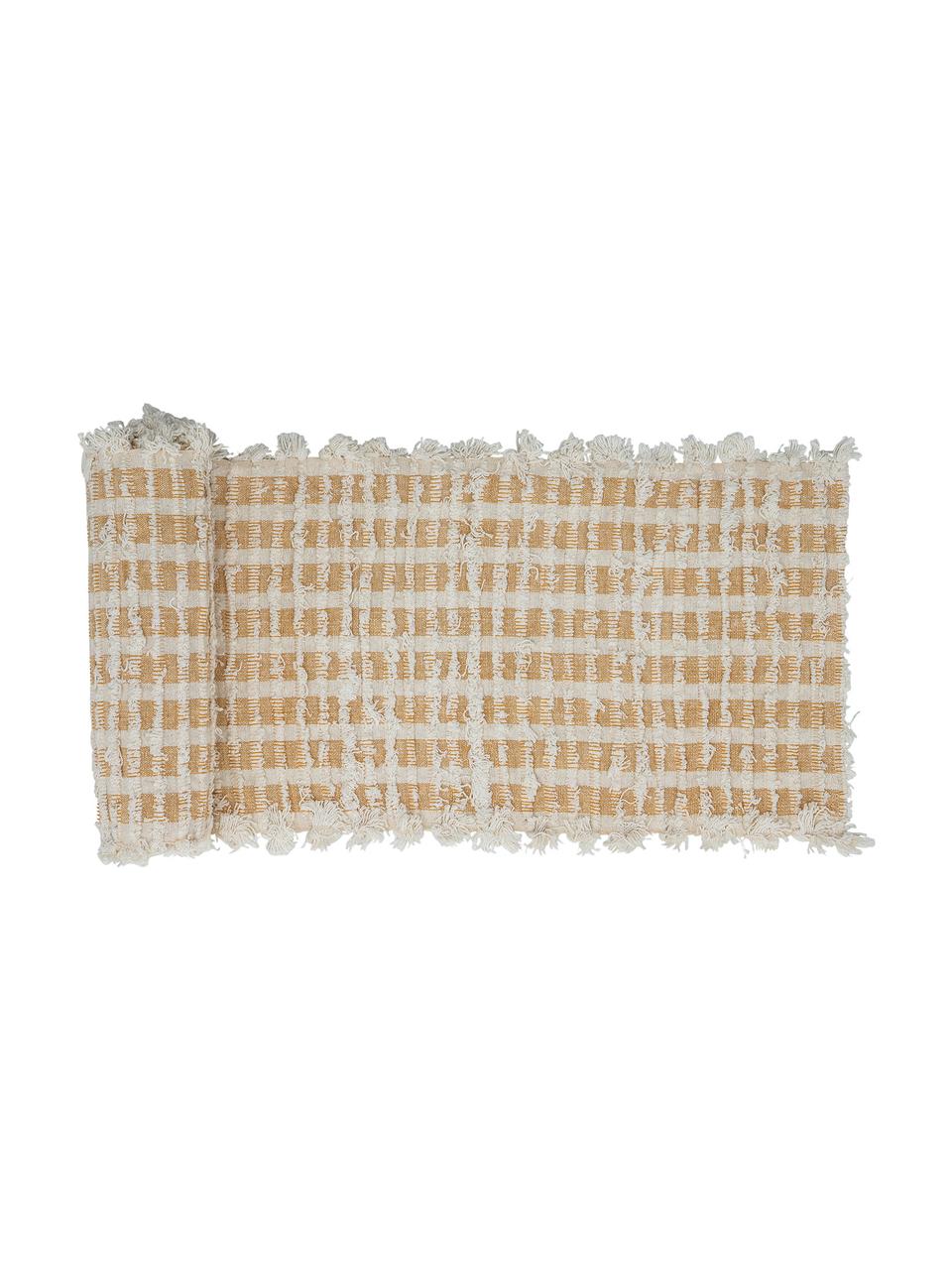 Camino de mesa Riala, 96% algodón, 4% otras fibras, Beige, crema, An 35 cm x L 180 cm