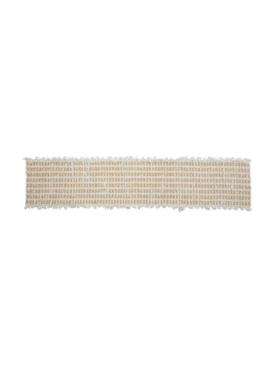 Camino de mesa Riala, 96% algodón, 4% otras fibras, Beige, crema, An 35 cm x L 180 cm