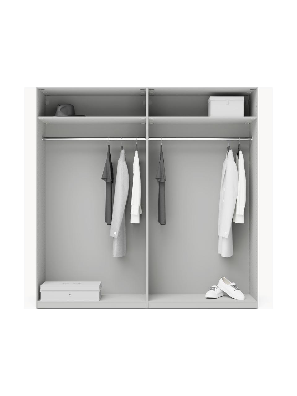 Armario modular Simone, 4 puertas (200 cm), diferentes variantes, Estructura: tablero aglomerado revest, Madera, gris, Interior Basic (An 200 x Al 200 cm)