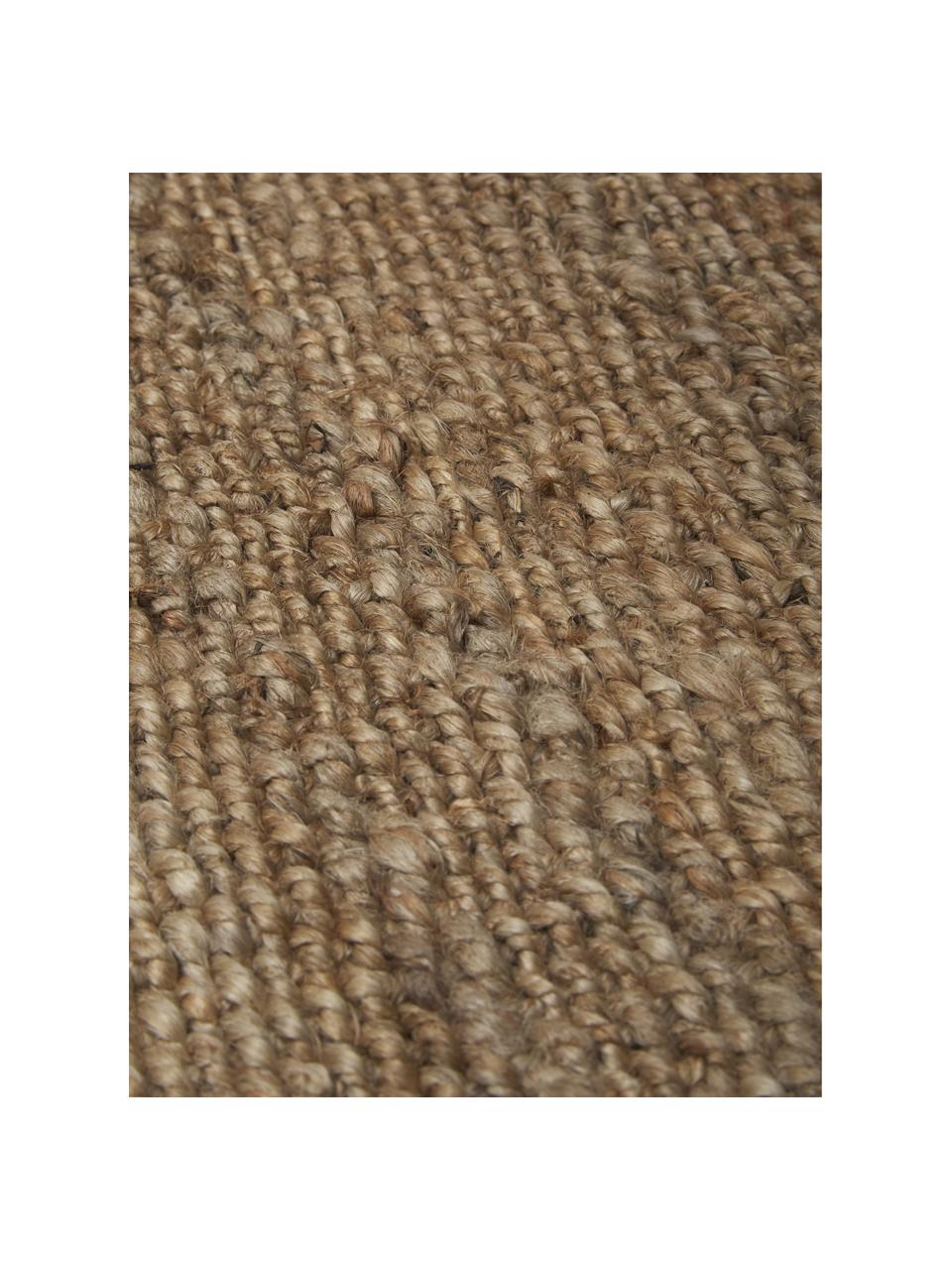 Handgefertigter Jute-Teppich Naturals mit Fransen, 100% Jute, Braun, B 60 x L 90 cm (Grösse XXS)