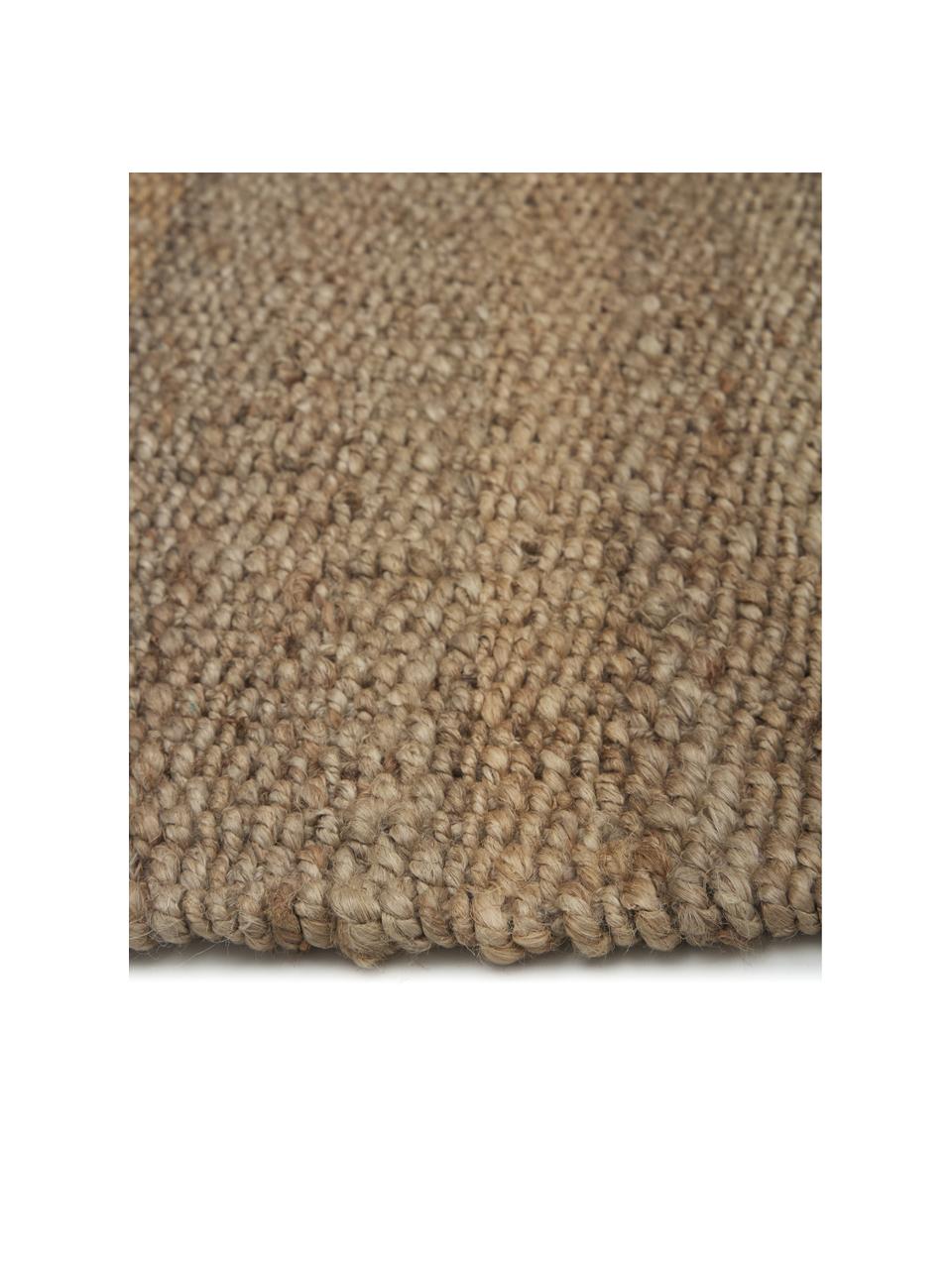 Ręcznie wykonany dywan z juty z frędzlami Cadiz, 100% juta, Odcienie brązowego, S 60 x D 90 cm (Rozmiar XXS)