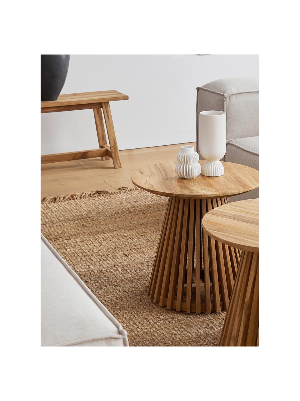 Tappeto in juta fatto a mano con frange Naturals, 100% juta, Marrone, Larg. 60 x Lung. 90 cm (taglia XXS)