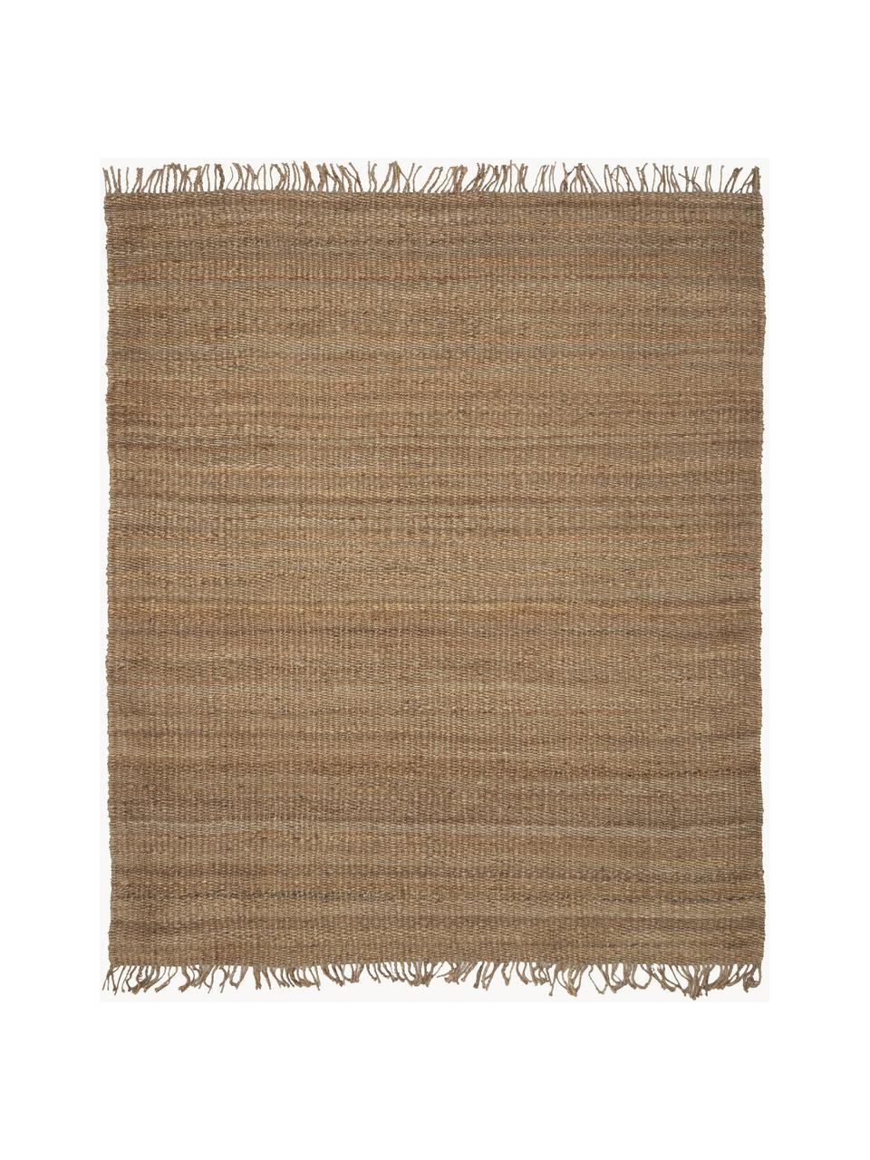 Handgefertigter Jute-Teppich Naturals mit Fransen, 100 % Jute, Braun, B 60 x L 90 cm (Größe XXS)