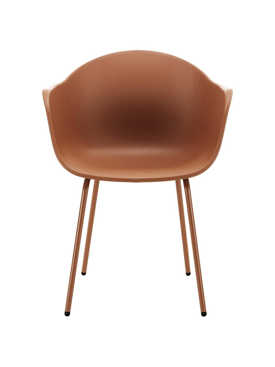 Sedia da giardino Claire, Gambe: metallo verniciato a polv, Marrone, Larg. 60 x Prof. 54 cm