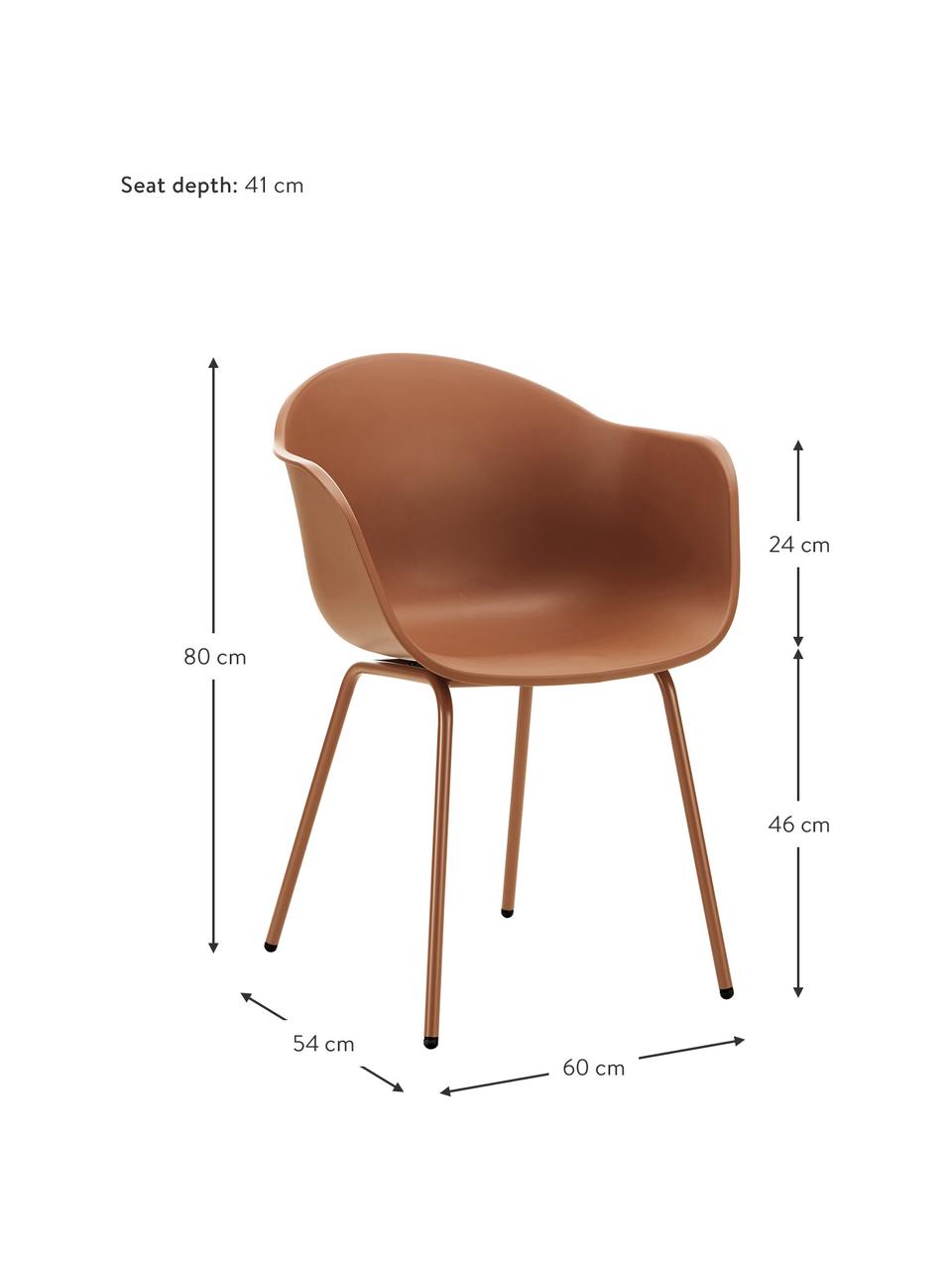 Zahradní židle Claire, Hnědá, Š 60 cm, H 54 cm