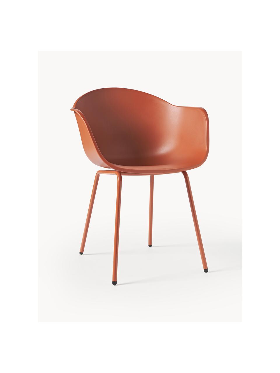 Krzesło zewnętrzne/wewnętrzne Claire, Nogi: metal malowany proszkowo, Brązowy, S 60 x G 54 cm