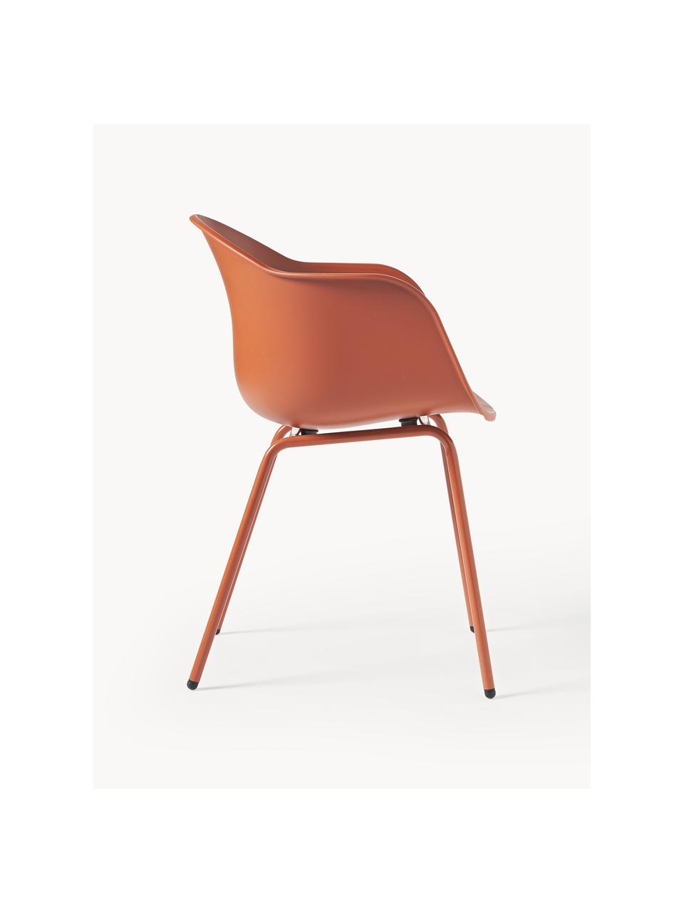 In- & Outdoor Stuhl Claire, Sitzschale: 65% Kunststoff, 35% Fiber, Beine: Metall, pulverbeschichtet, Braun, B 60 x T 54 cm