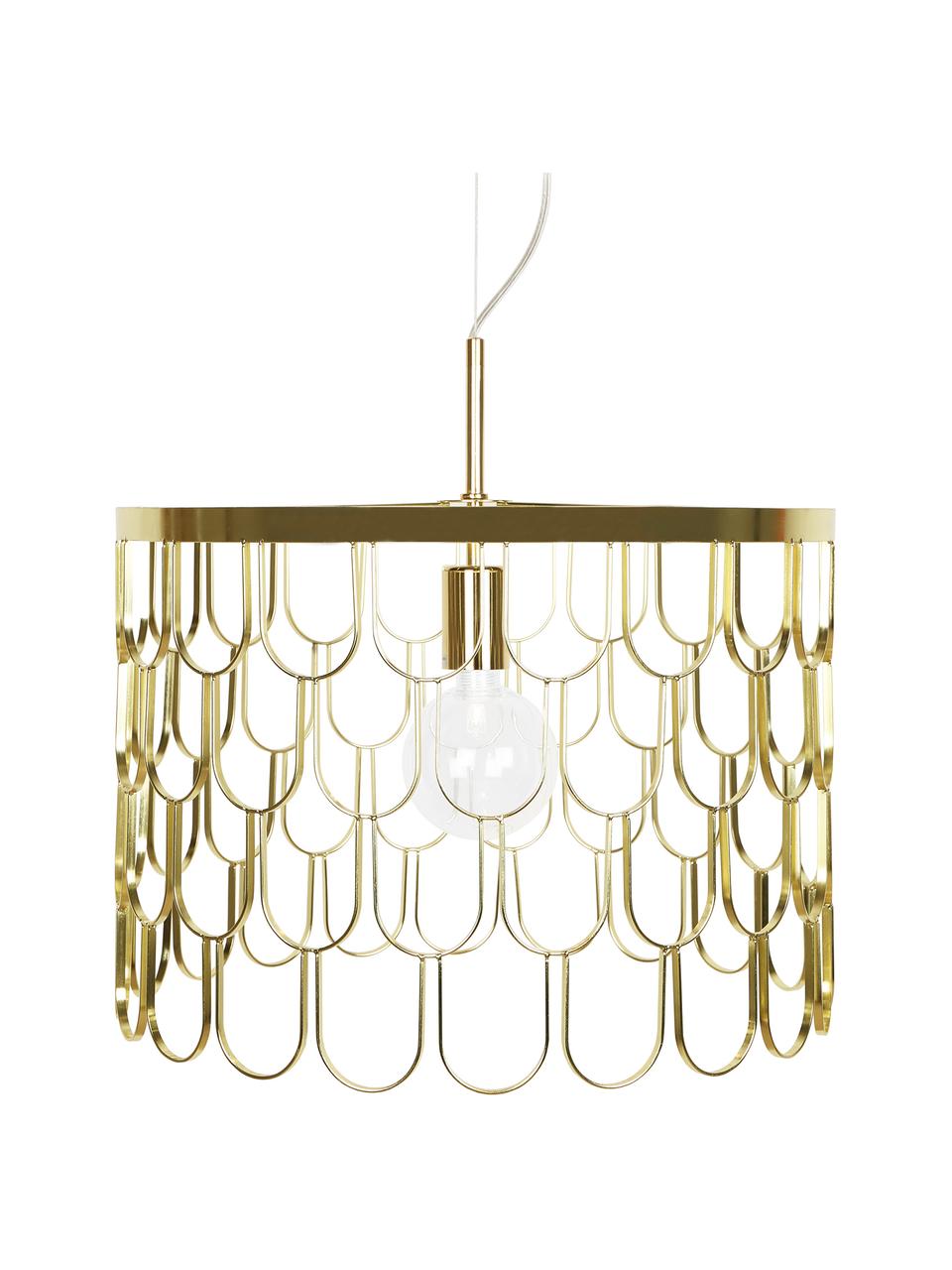 Lampada a sospensione di design Gatsby, Paralume: metallo, Baldacchino: metallo, Ottone, Ø 45 x Alt. 32 cm