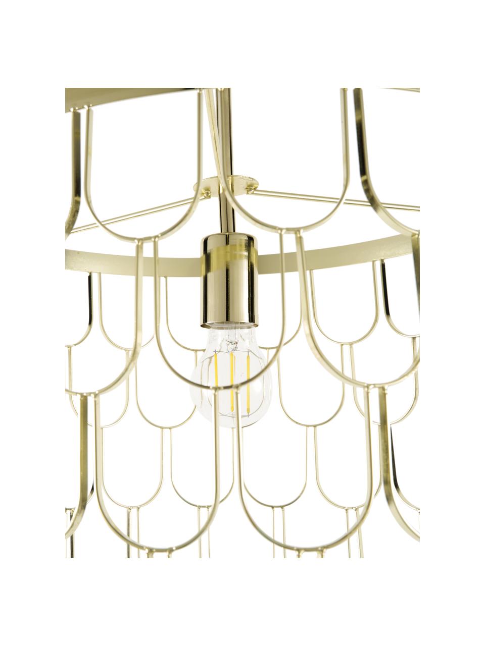Lámpara de techo pequeña Gatsby, Pantalla: metal, Anclaje: metal, Cable: plástico, Latón, Ø 45 x Al 32 cm