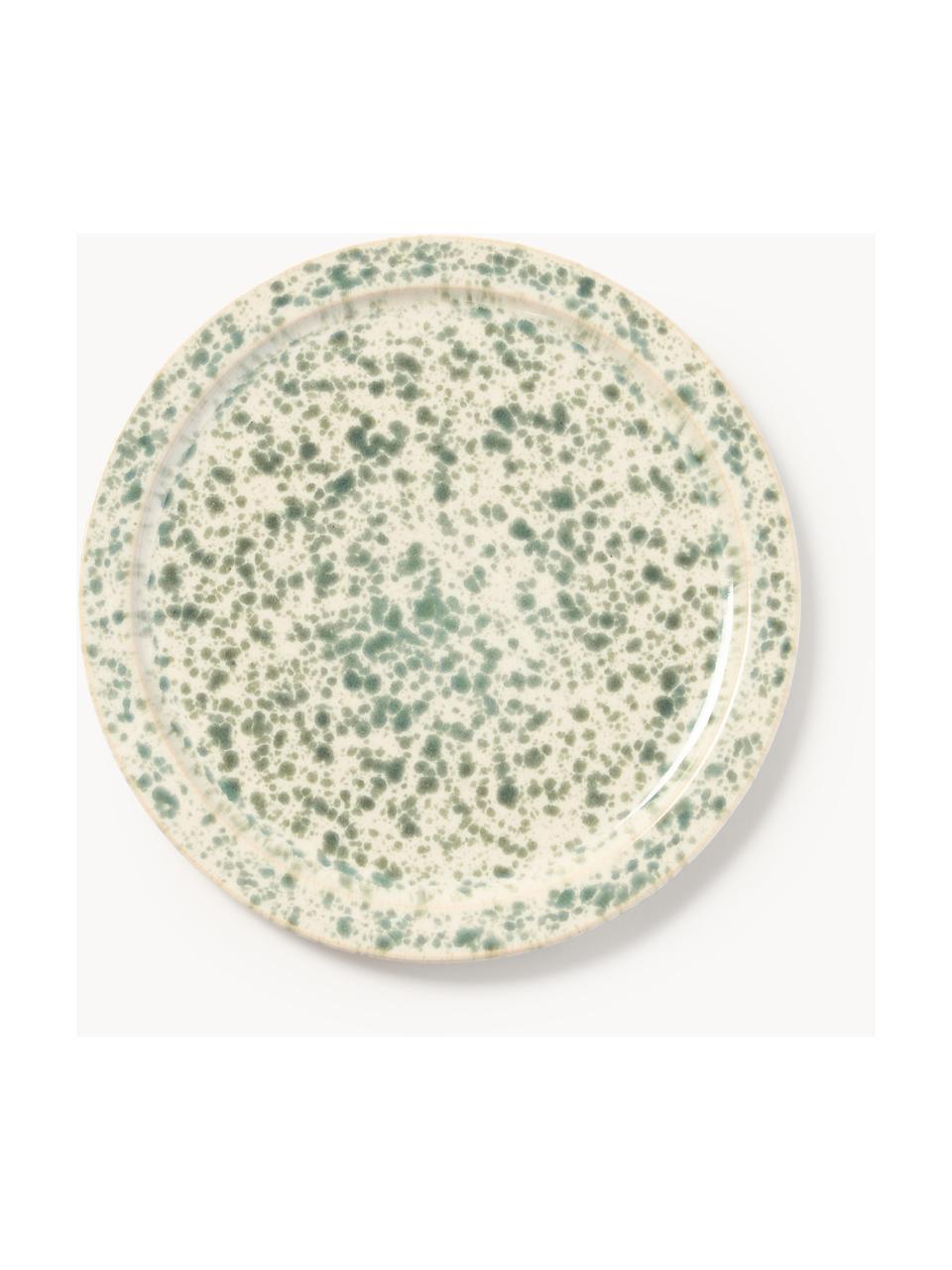 Piatti da colazione fatti a mano Bernardo 4 pz, Gres smaltato, Beige chiaro, verde salvia, Ø 21 cm