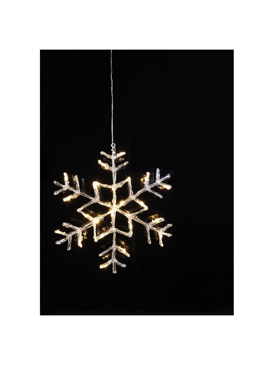 Svetelná LED dekorácia Snowflake Antarctica, Priehľadná, Ø 40 cm