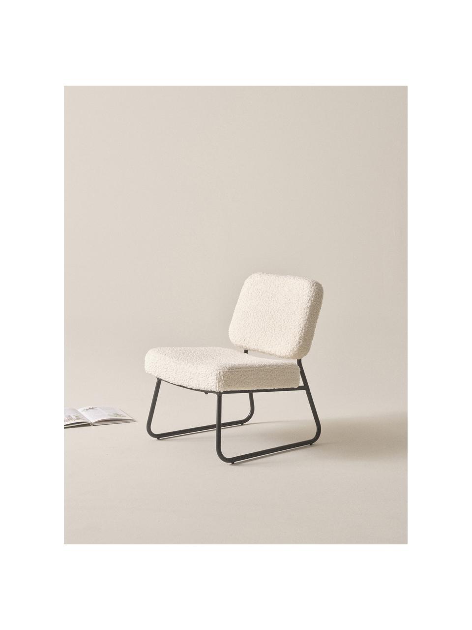 Plyšová dětská židle Bolzano Mini, Bílá, Š 52 cm, H 46 cm